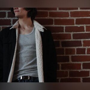 Large - Hollister Black Winter Coat